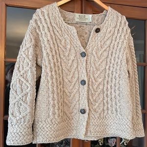 Beautiful Aran Sweater Market Irish Cable Knit Sweater Large